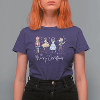 Merry Christmas Nutcracker Ballerina Mouseking T Shirt For Women - Wonder Print Shop