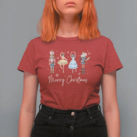 Merry Christmas Nutcracker Ballerina Mouseking T Shirt For Women - Wonder Print Shop