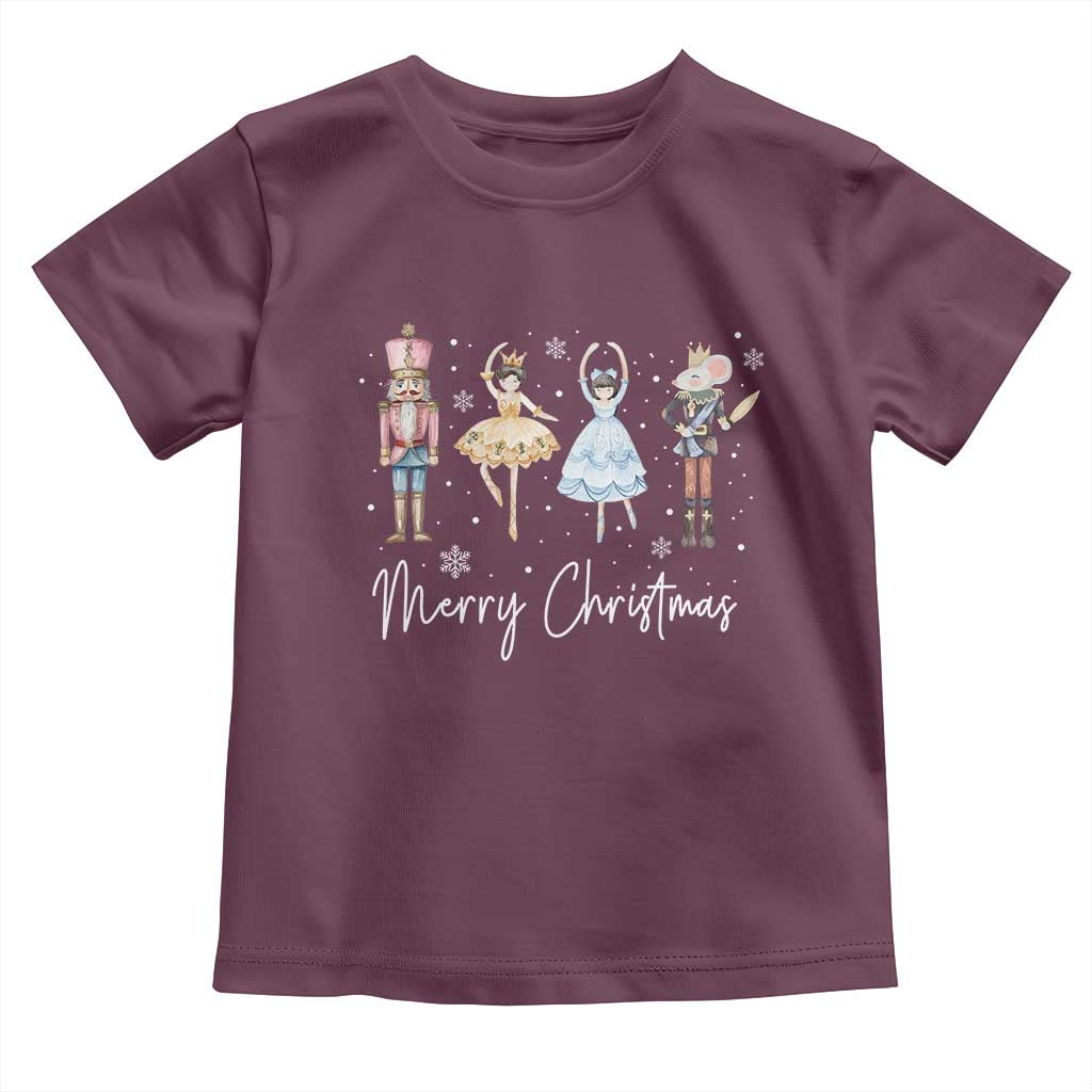 Merry Christmas Nutcracker Ballerina Mouseking Toddler T Shirt