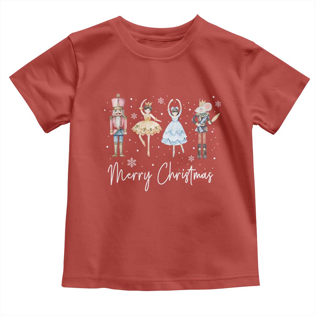 Merry Christmas Nutcracker Ballerina Mouseking Toddler T Shirt