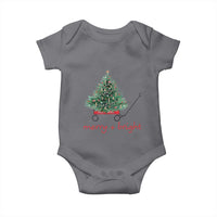Christmas Baby Onesie Merry And Bright Retro Xmas Tree Wagon