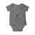 Christmas Baby Onesie Merry And Bright Retro Xmas Tree Wagon