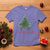 Christmas T Shirt Merry And Bright Retro Xmas Tree Wagon - Wonder Print Shop