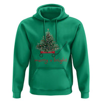 Christmas Hoodie Merry And Bright Retro Xmas Tree Wagon