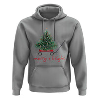 Christmas Hoodie Merry And Bright Retro Xmas Tree Wagon