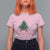 Christmas T Shirt For Women Merry And Bright Retro Xmas Tree Wagon - Wonder Print Shop