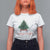 Christmas T Shirt For Women Merry And Bright Retro Xmas Tree Wagon - Wonder Print Shop