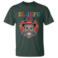 Day Of The Dead T Shirt El Jefe Sugar Skull Mexican Boss Spanish Dia De Los Muertos - Wonder Print Shop