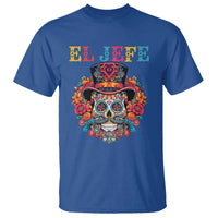 Day Of The Dead T Shirt El Jefe Sugar Skull Mexican Boss Spanish Dia De Los Muertos - Wonder Print Shop