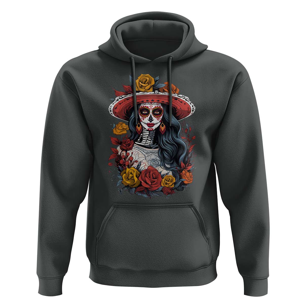 Day Of The Dead Hoodie La Catrina De Los Muertos Sugar Skull