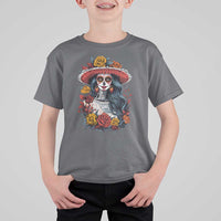 Day Of The Dead T Shirt For Kid La Catrina De Los Muertos Sugar Skull - Wonder Print Shop