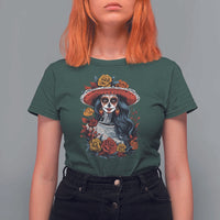 Day Of The Dead T Shirt For Women La Catrina De Los Muertos Sugar Skull - Wonder Print Shop