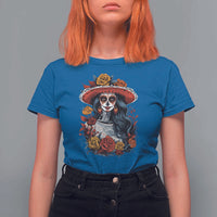 Day Of The Dead T Shirt For Women La Catrina De Los Muertos Sugar Skull - Wonder Print Shop