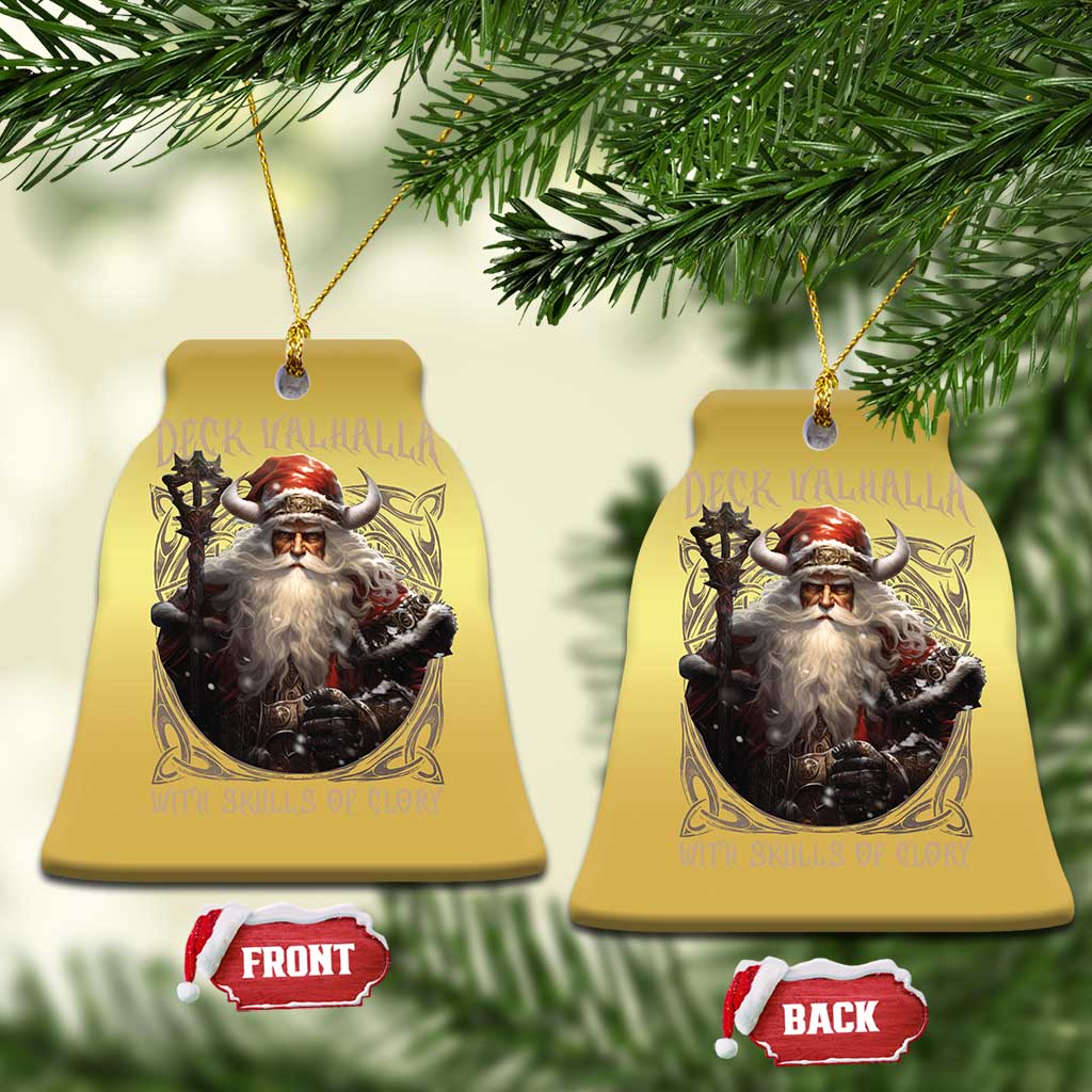 Viking Xmas Christmas Ornament Deck Valhalla With Skulls Of Glory Santa Yule - Wonder Print Shop