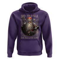 Viking Christmas Hoodie Deck Valhalla With Skulls Of Glory Santa Yule Xmas