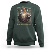 Viking Christmas Sweatshirt Deck Valhalla With Skulls Of Glory Santa Yule Xmas - Wonder Print Shop
