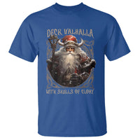 Viking Christmas T Shirt Deck Valhalla With Skulls Of Glory Santa Yule Xmas - Wonder Print Shop