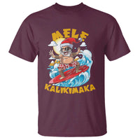 Christmas In Hawaii T Shirt Mele Kalikimaka Surfing Santa Kakau Tattoo - Wonder Print Shop