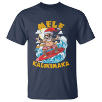 Christmas In Hawaii T Shirt Mele Kalikimaka Surfing Santa Kakau Tattoo - Wonder Print Shop
