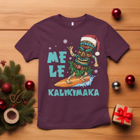 Christmas In Hawaii T Shirt Mele Kalikimaka Santa Tiki Surfing Kakau Tattoo - Wonder Print Shop