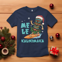 Christmas In Hawaii T Shirt Mele Kalikimaka Santa Tiki Surfing Kakau Tattoo - Wonder Print Shop