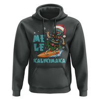 Christmas In Hawaii Hoodie Mele Kalikimaka Santa Tiki Surfing Kakau Tattoo