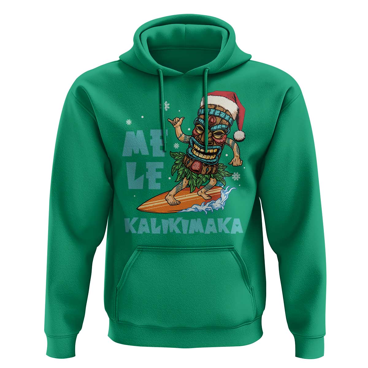 Christmas In Hawaii Hoodie Mele Kalikimaka Santa Tiki Surfing Kakau Tattoo