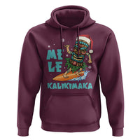 Christmas In Hawaii Hoodie Mele Kalikimaka Santa Tiki Surfing Kakau Tattoo