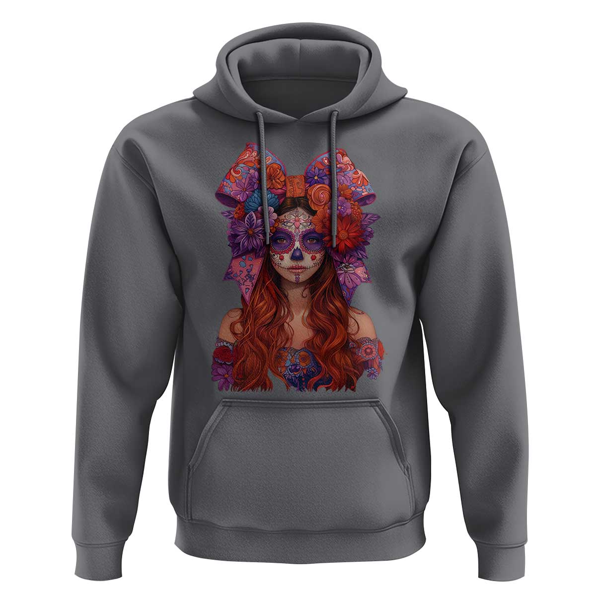 Day Of The Dead Hoodie La Catrina Coquette Calaca Face Painting