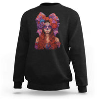 Day Of The Dead Sweatshirt La Catrina Coquette Calaca Face Painting - Wonder Print Shop