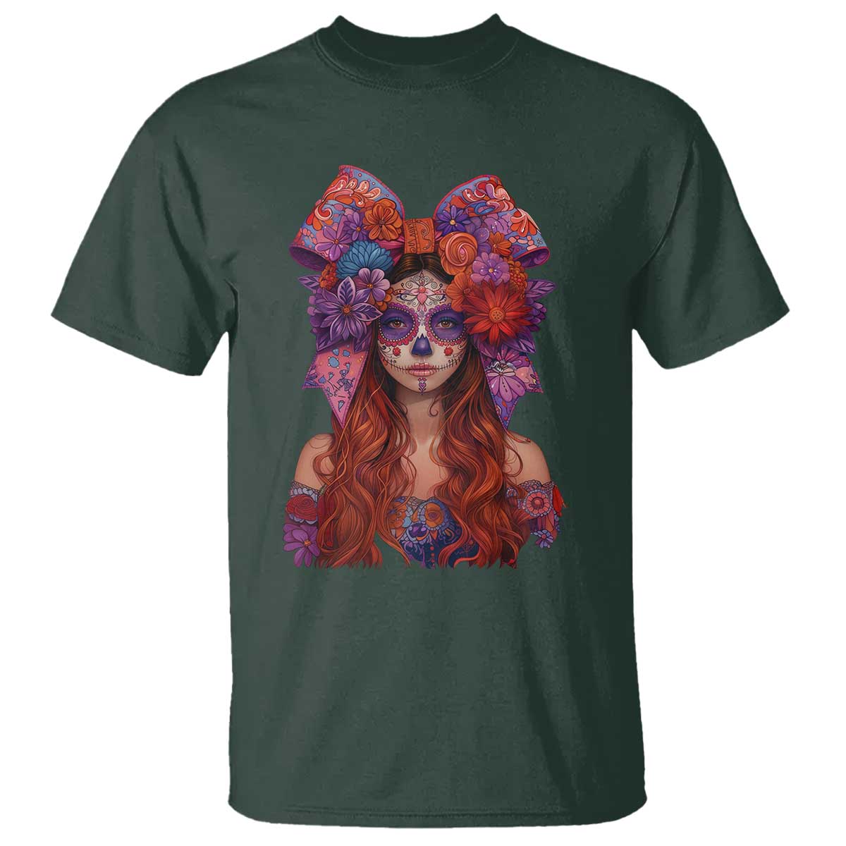 Day Of The Dead T Shirt La Catrina Coquette Calaca Face Painting - Wonder Print Shop