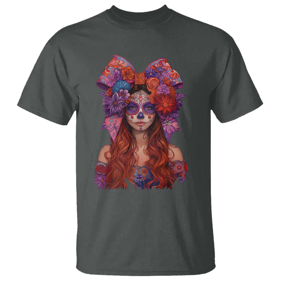 Day Of The Dead T Shirt La Catrina Coquette Calaca Face Painting - Wonder Print Shop