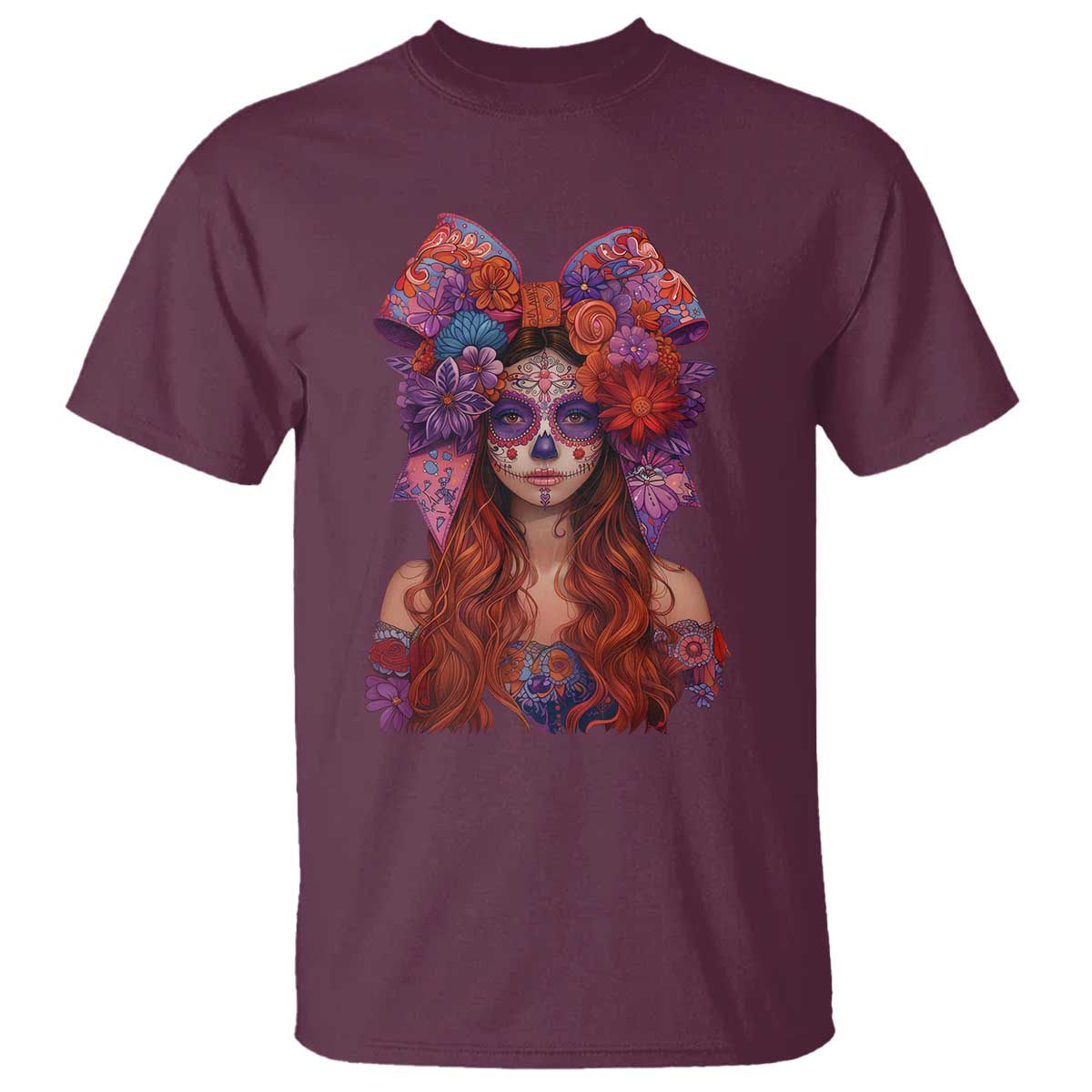 Day Of The Dead T Shirt La Catrina Coquette Calaca Face Painting - Wonder Print Shop