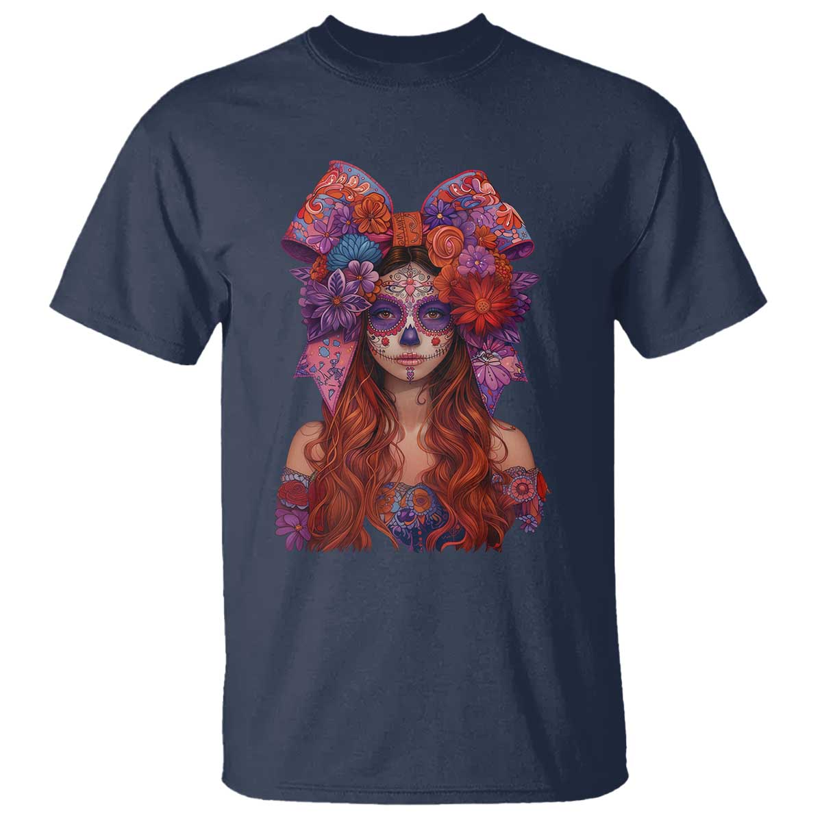 Day Of The Dead T Shirt La Catrina Coquette Calaca Face Painting - Wonder Print Shop