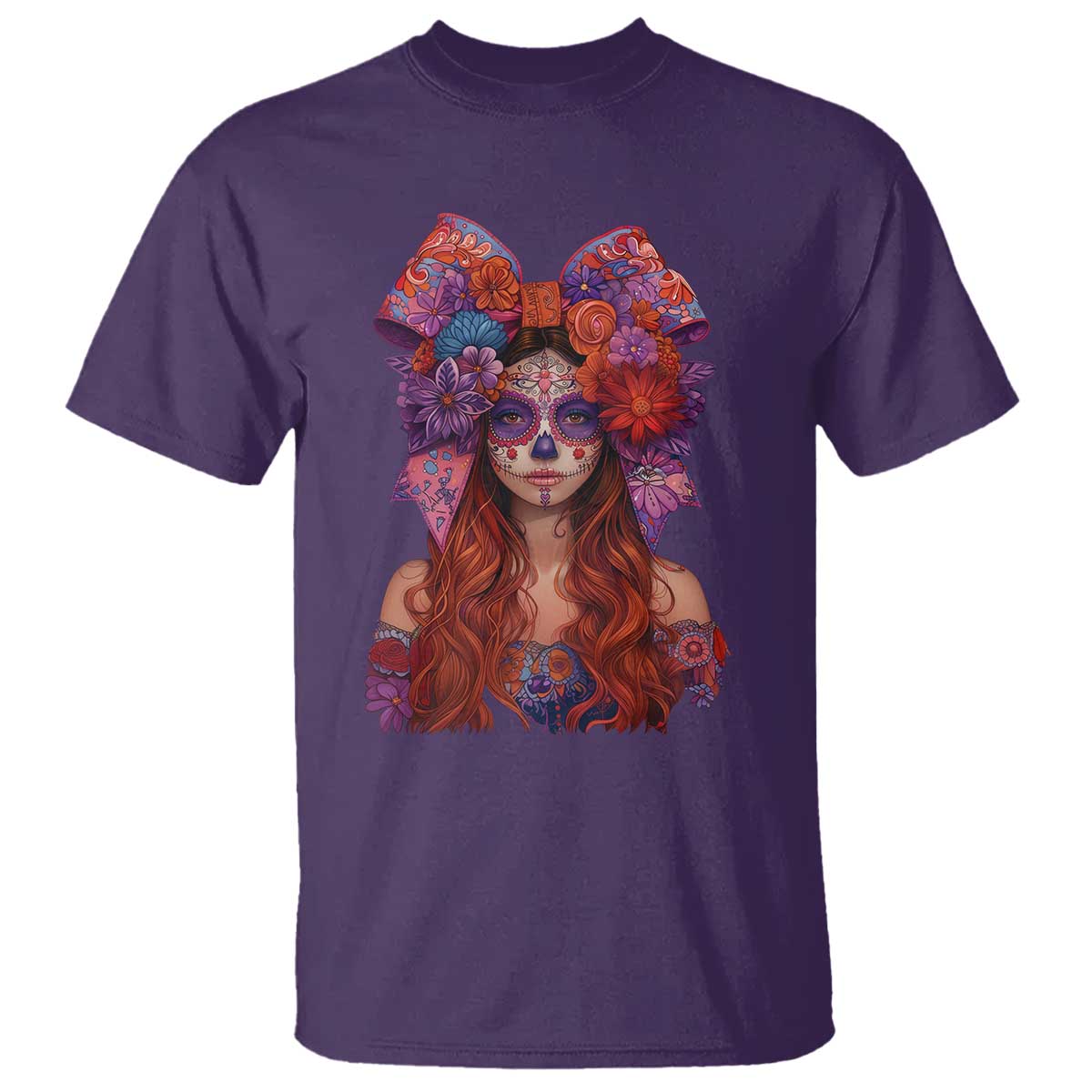 Day Of The Dead T Shirt La Catrina Coquette Calaca Face Painting - Wonder Print Shop