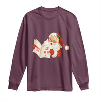 Funny 67 Christmas Santa Long Sleeve Shirt Naughty List Kids Who Say Six Seven Meme - Wonder Print Shop