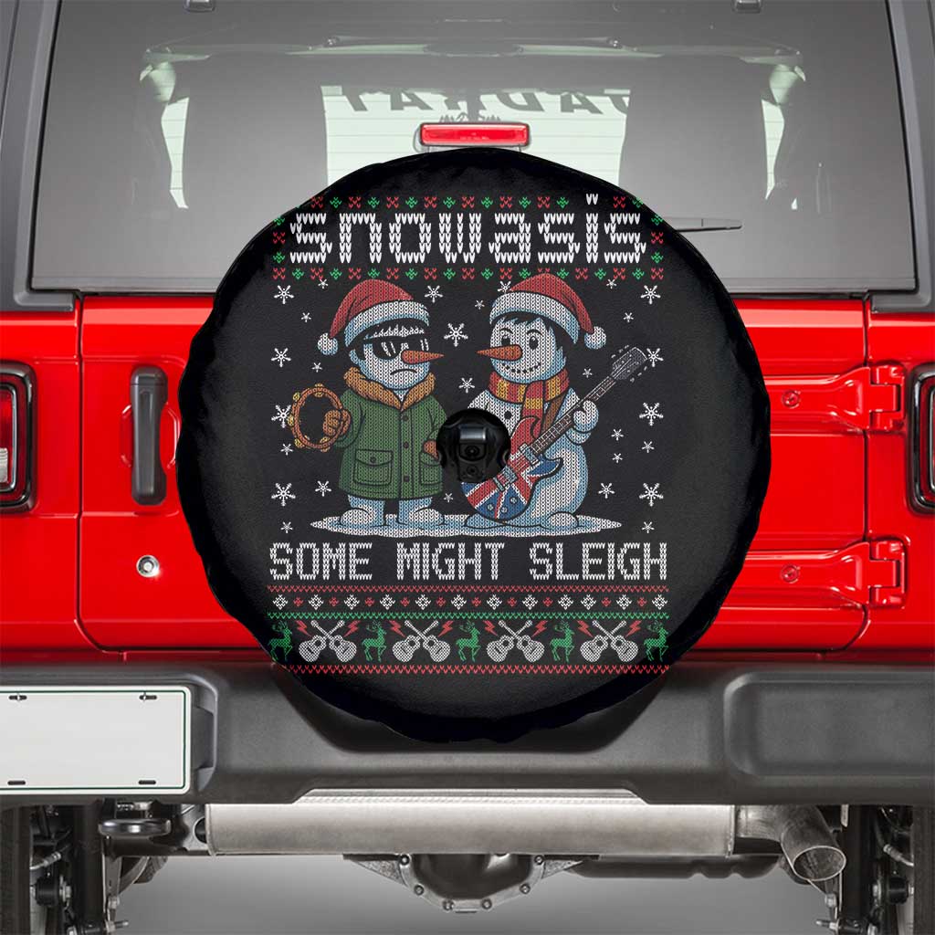 Snowasis Some Might Sleigh Spare Tire Cover Funny Christmas Snowmen Rock Band Parody - Wonder Print Shop