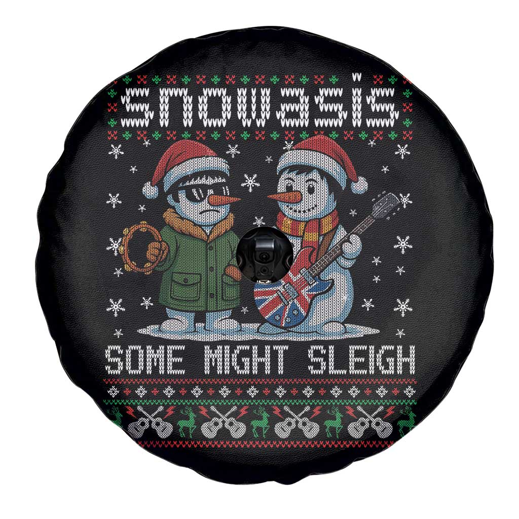 Snowasis Some Might Sleigh Spare Tire Cover Funny Christmas Snowmen Rock Band Parody - Wonder Print Shop