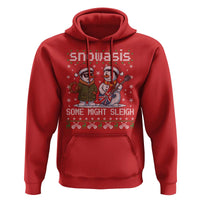 Snowasis Some Might Sleigh Hoodie Funny Christmas Snowmen Rock Band Parody - Wonder Print Shop