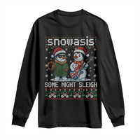 Snowasis Some Might Sleigh Long Sleeve Shirt Funny Christmas Snowmen Rock Band Parody - Wonder Print Shop