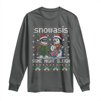 Snowasis Some Might Sleigh Long Sleeve Shirt Funny Christmas Snowmen Rock Band Parody - Wonder Print Shop