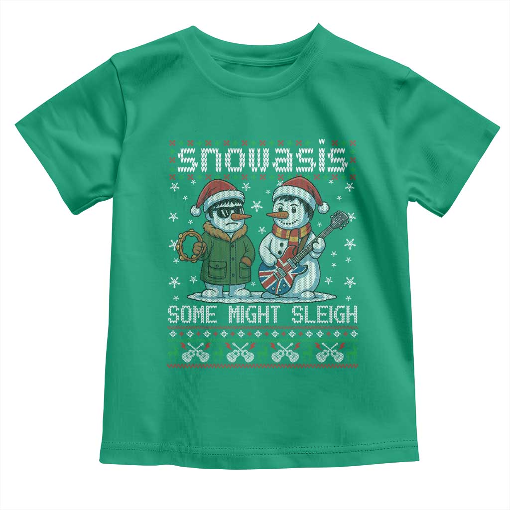Snowasis Some Might Sleigh Toddler T Shirt Funny Christmas Snowmen Rock Band Parody - Wonder Print Shop