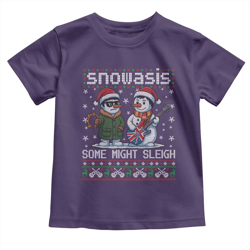 Snowasis Some Might Sleigh Toddler T Shirt Funny Christmas Snowmen Rock Band Parody - Wonder Print Shop
