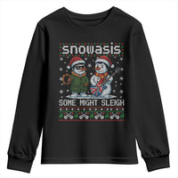 Snowasis Some Might Sleigh Youth Sweatshirt Funny Christmas Snowmen Rock Band Parody - Wonder Print Shop