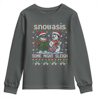 Snowasis Some Might Sleigh Youth Sweatshirt Funny Christmas Snowmen Rock Band Parody - Wonder Print Shop