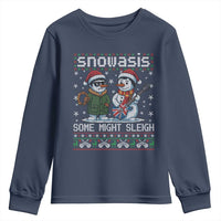 Snowasis Some Might Sleigh Youth Sweatshirt Funny Christmas Snowmen Rock Band Parody - Wonder Print Shop