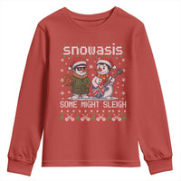 Snowasis Some Might Sleigh Youth Sweatshirt Funny Christmas Snowmen Rock Band Parody - Wonder Print Shop