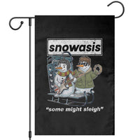 Snowasis Some Might Sleigh Garden Flag Funny Christmas Snowmen Rock Band - Wonder Print Shop