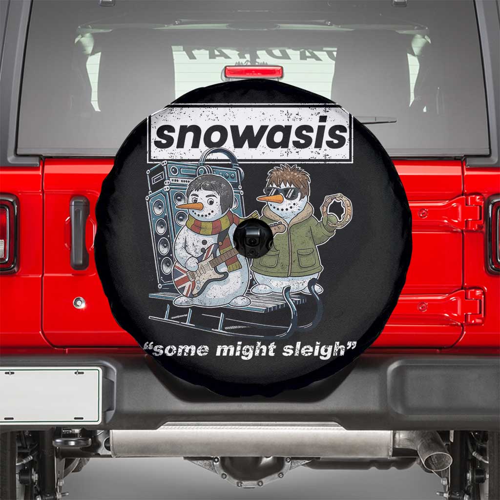 Snowasis Some Might Sleigh Spare Tire Cover Funny Christmas Snowmen Rock Band - Wonder Print Shop