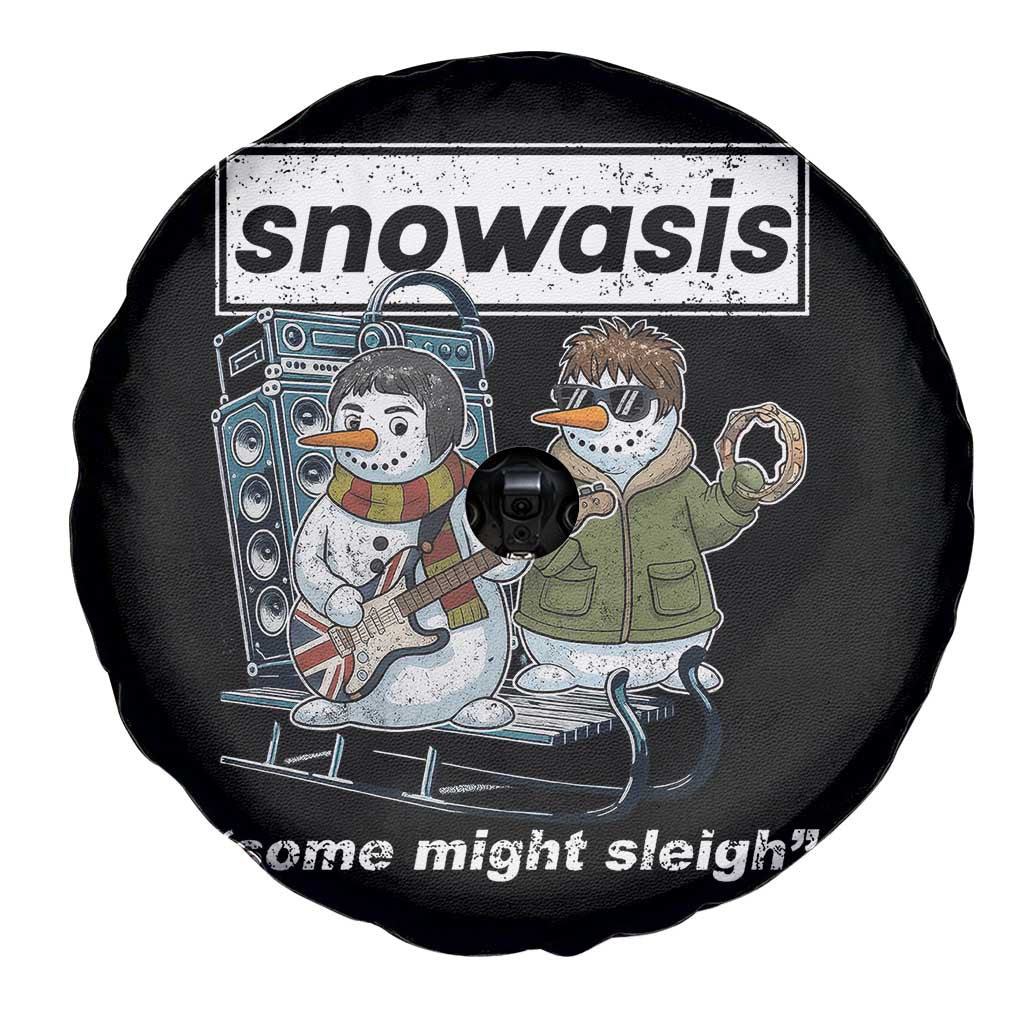 Snowasis Some Might Sleigh Spare Tire Cover Funny Christmas Snowmen Rock Band - Wonder Print Shop